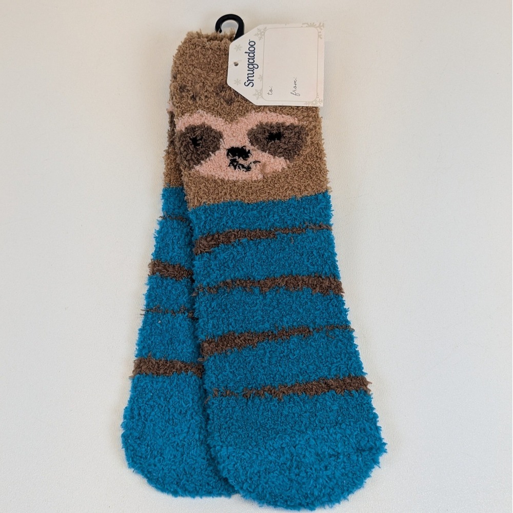 Snugadoo Fuzzy Sloth Gift Socks One Size Fits Most